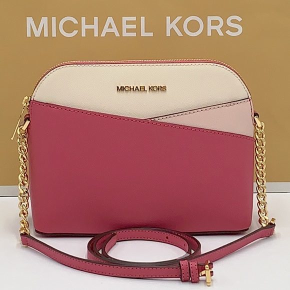 MICHAEL KORS Jet Set Travel Medium Logo Dome Crossbody Bag...